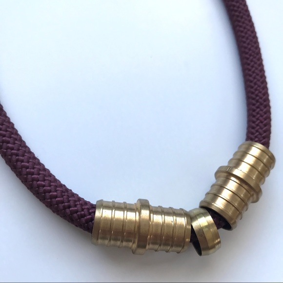 Burgundy rope necklace - multiple ways to wear it - Picture 2 of 10